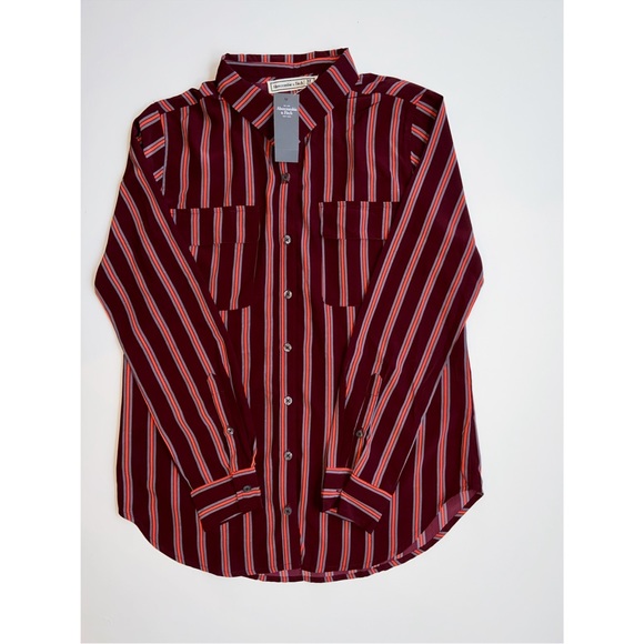 ABRRCROMBIE & FITCH striped button down shirt - Picture 1 of 1